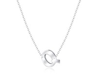 Silver Initial Letter Necklace Q SPE-5557